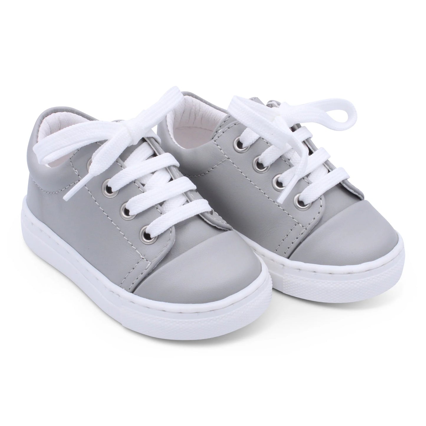 Borboleta Santiago Grey Leather Trainers