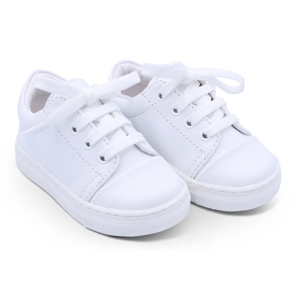Borboleta Santiago White Leather Trainers