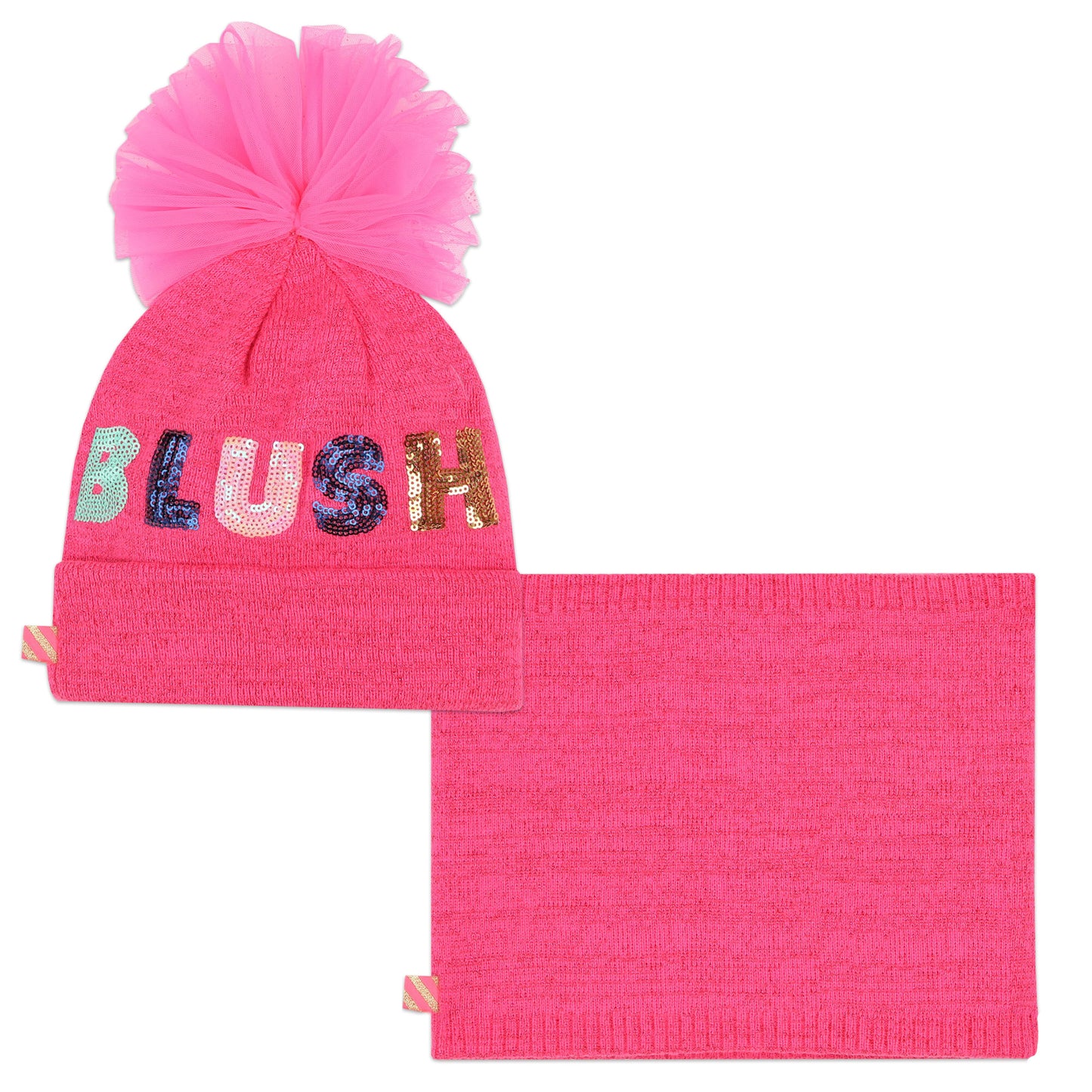 Billieblush Pink Hat & Snood Set