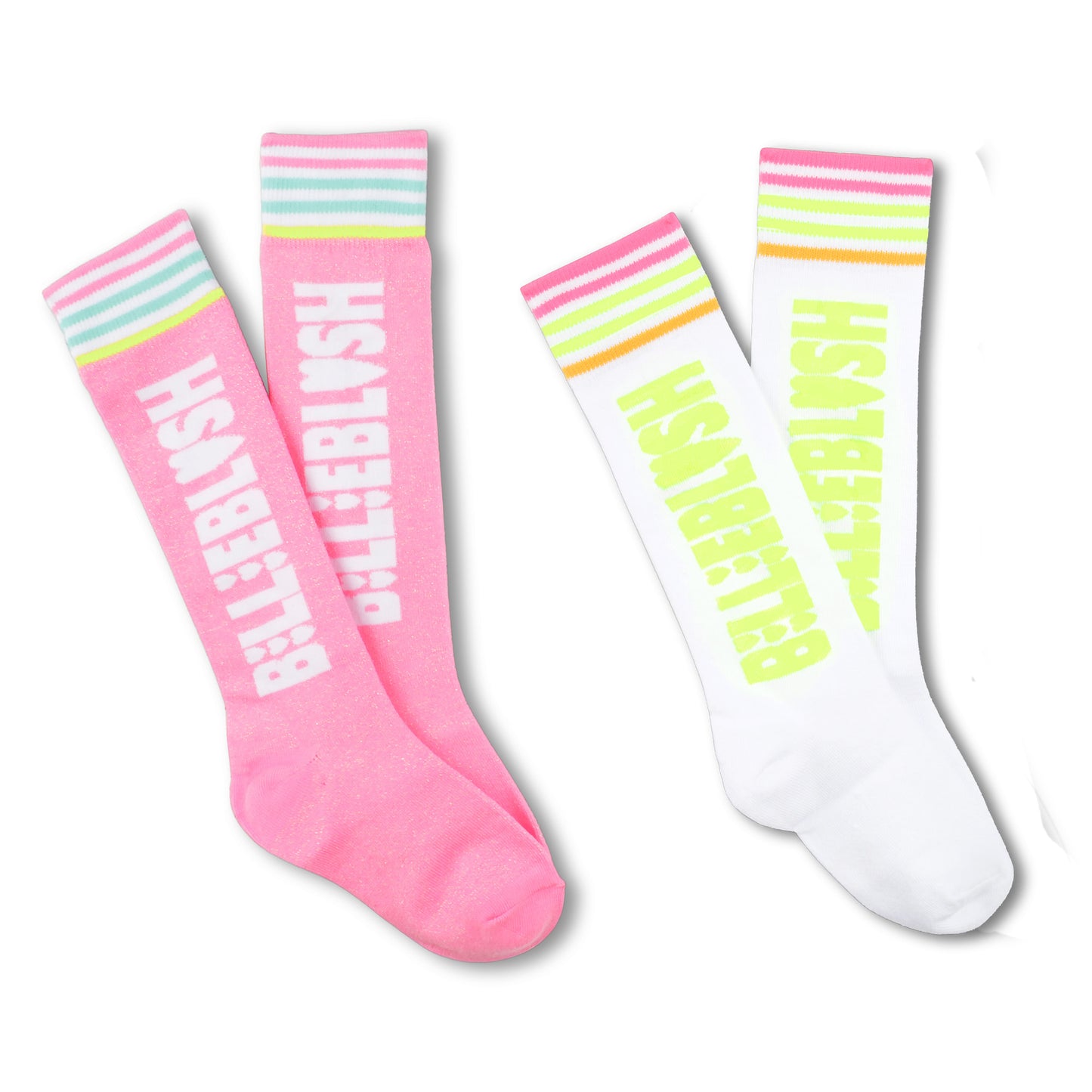 Billieblush Pink & White Knee Socks