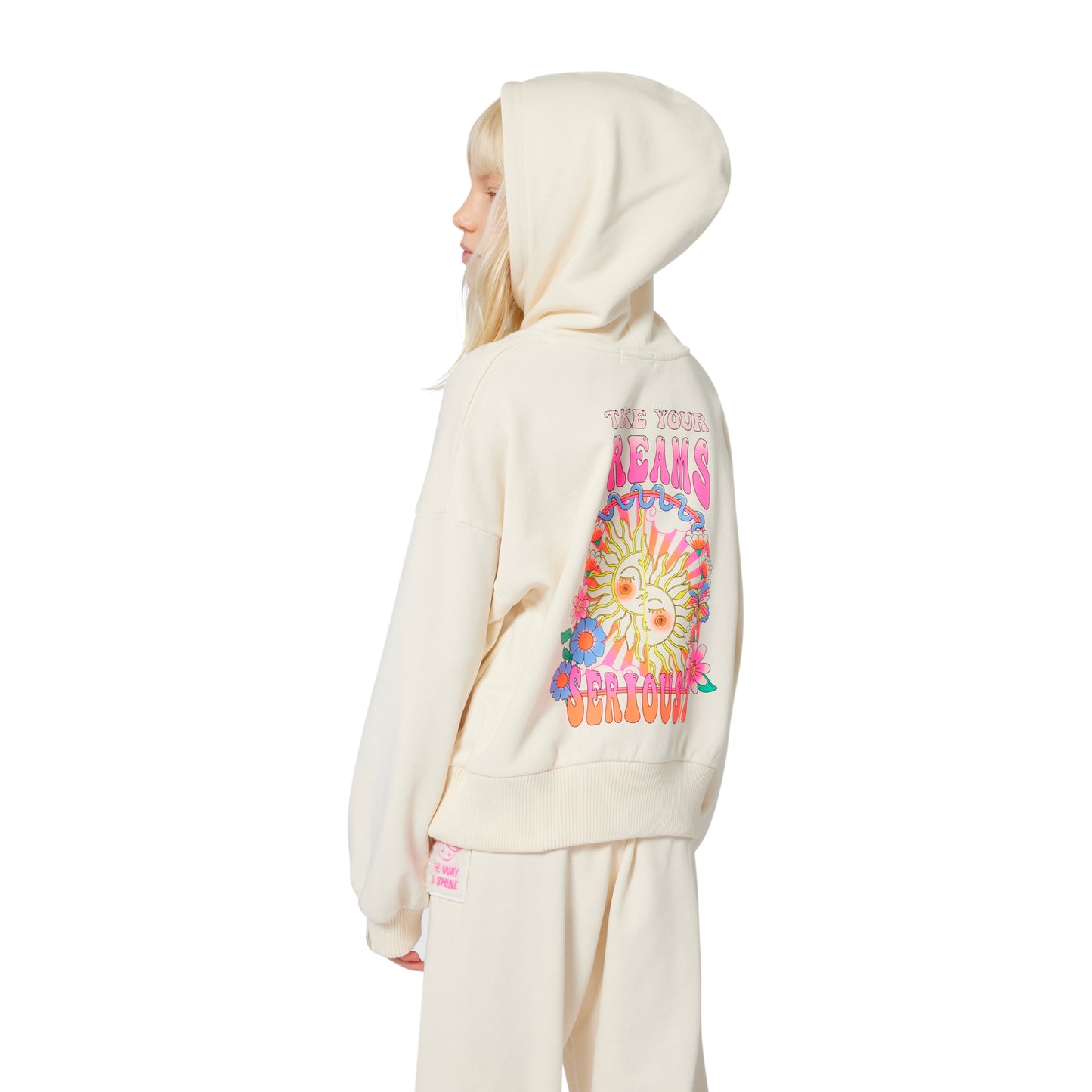 Billieblush Cream Pattern Hoodie Set