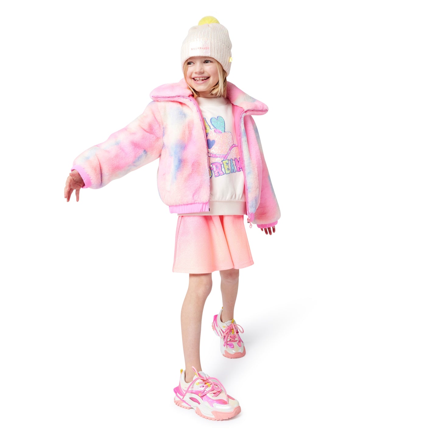 Billieblush Multicolour Faux Fur Coat