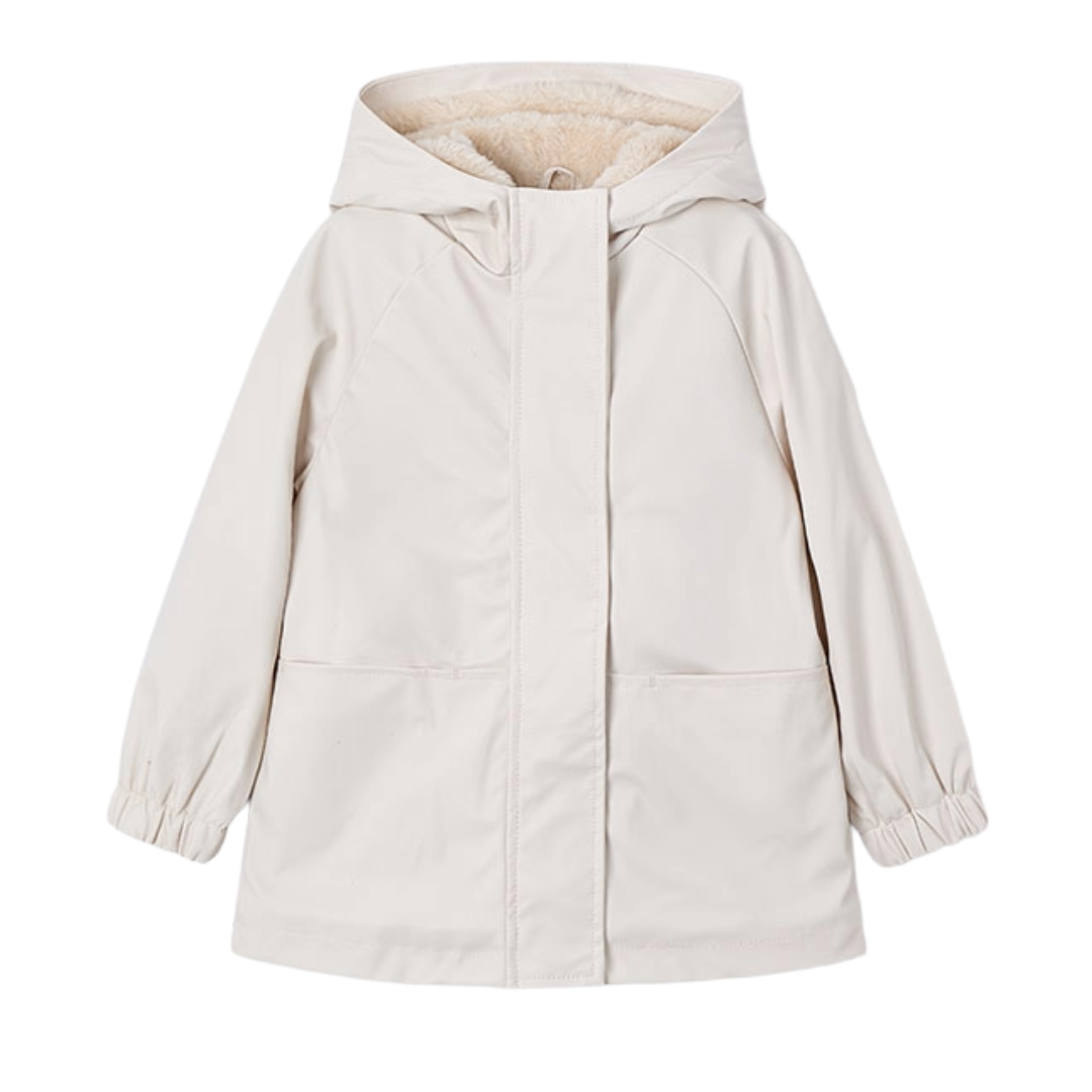 Mayoral Cream Soft Fleece Raincoat 4450