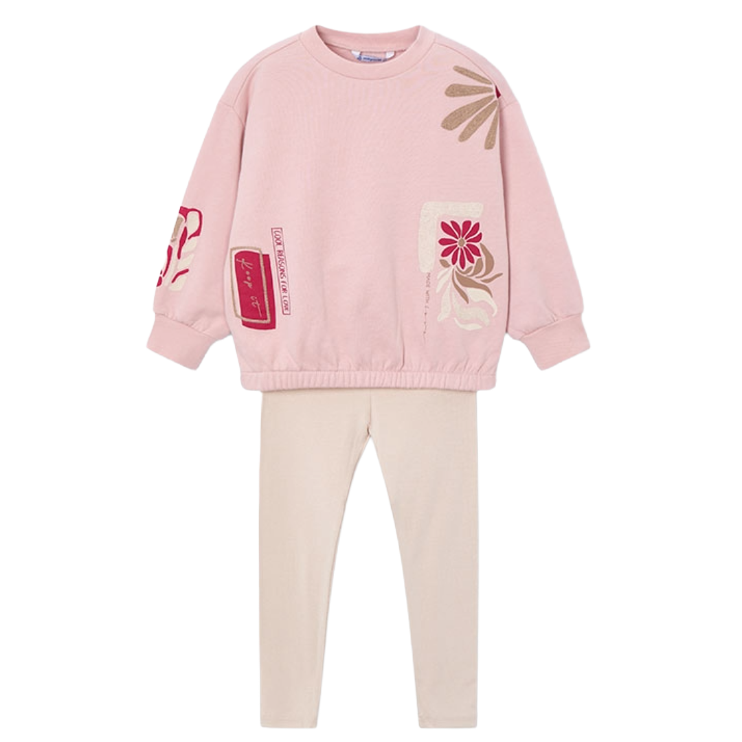 Mayoral Pink Sweater Legging Set 4726
