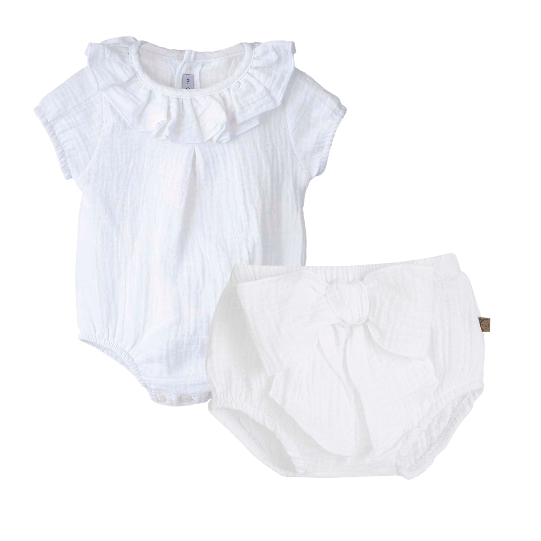 Calamaro White Bow Knick Set