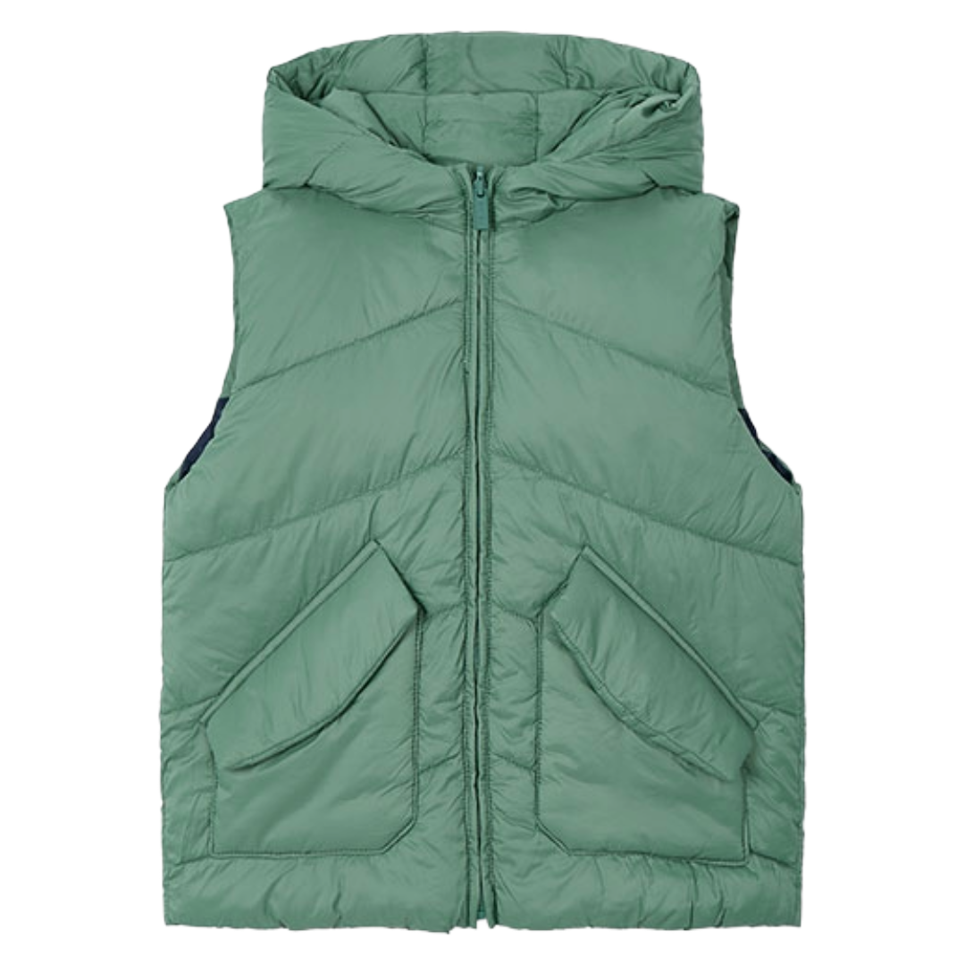Mayoral Green Reversible Gilet 4382