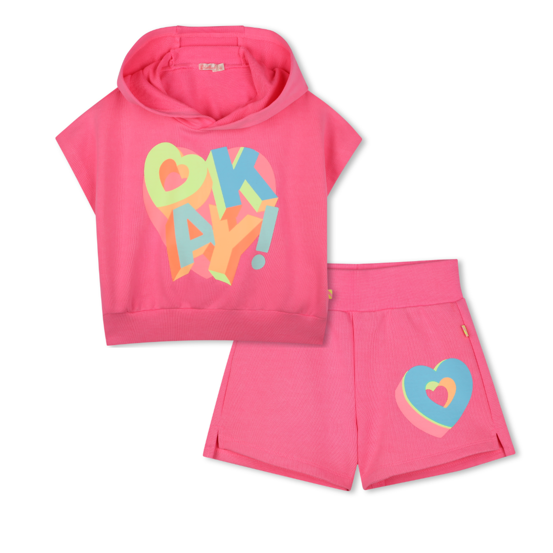 Billieblush Pink Hood Short Set