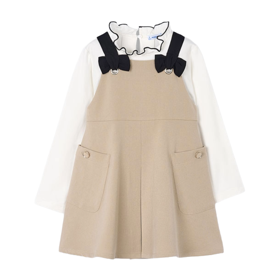 Mayoral Camel Pinafore Dungaree 4914