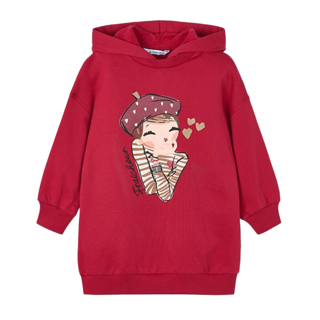 Mayoral Red Hood Sweat Dress 4928