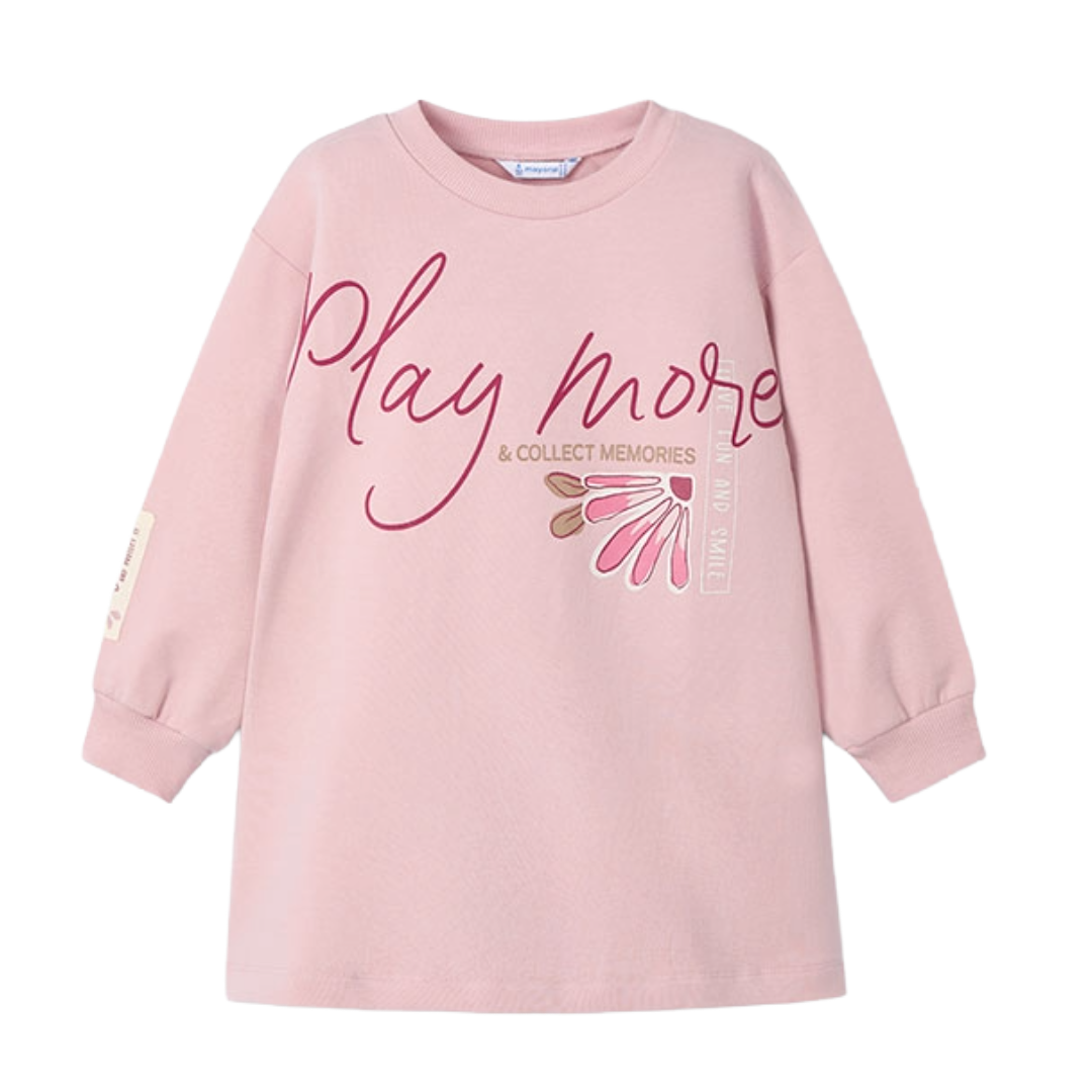 Mayoral Pink Fleece Sweat Dress 4929