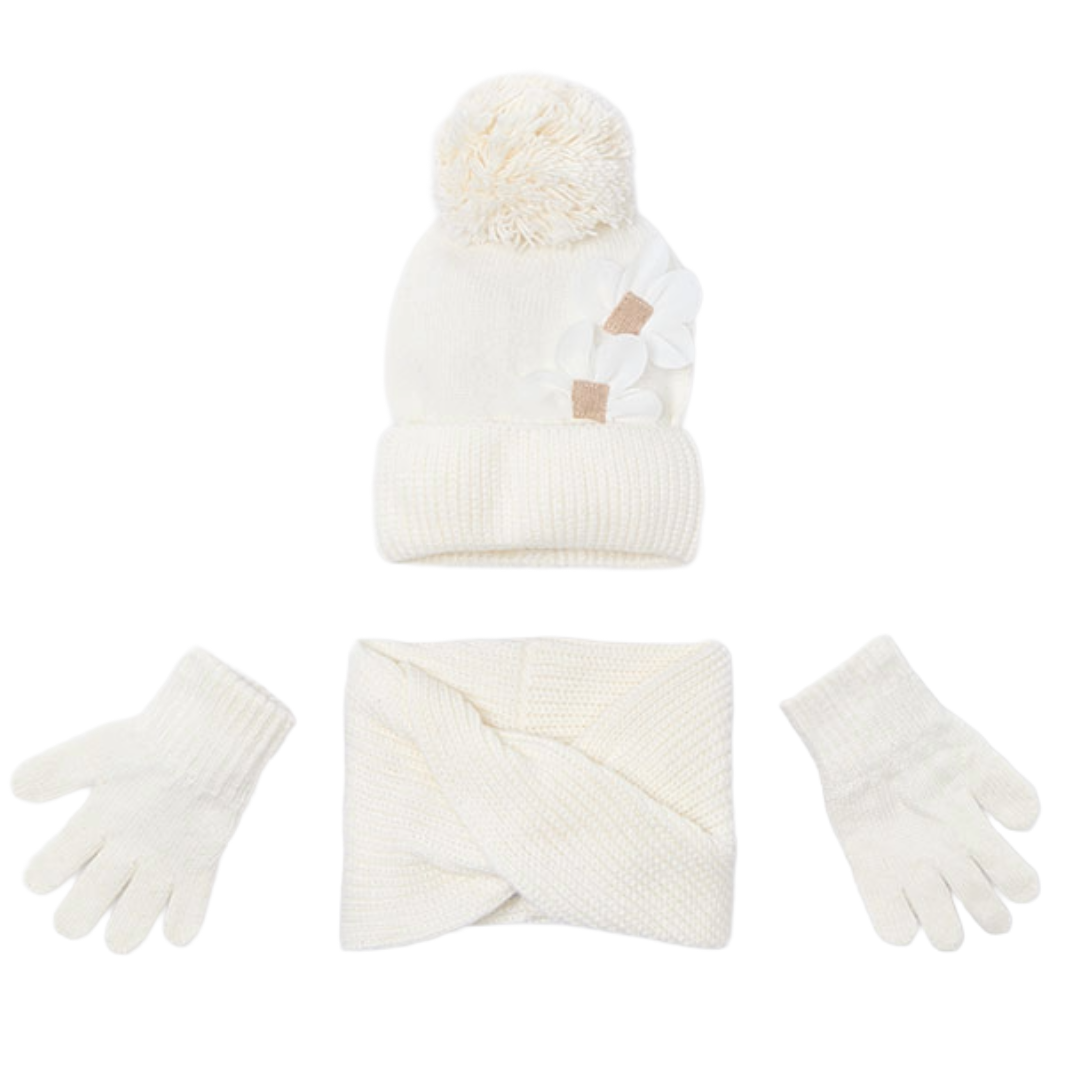 Mayoral Cream Hat & Scarf Set 10071