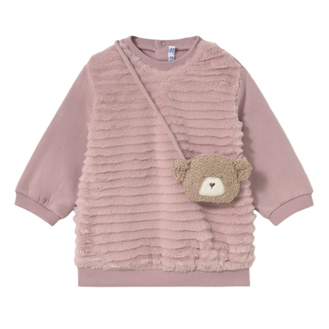 Mayoral Baby Girl Pink Teddy Bag Dress 2919