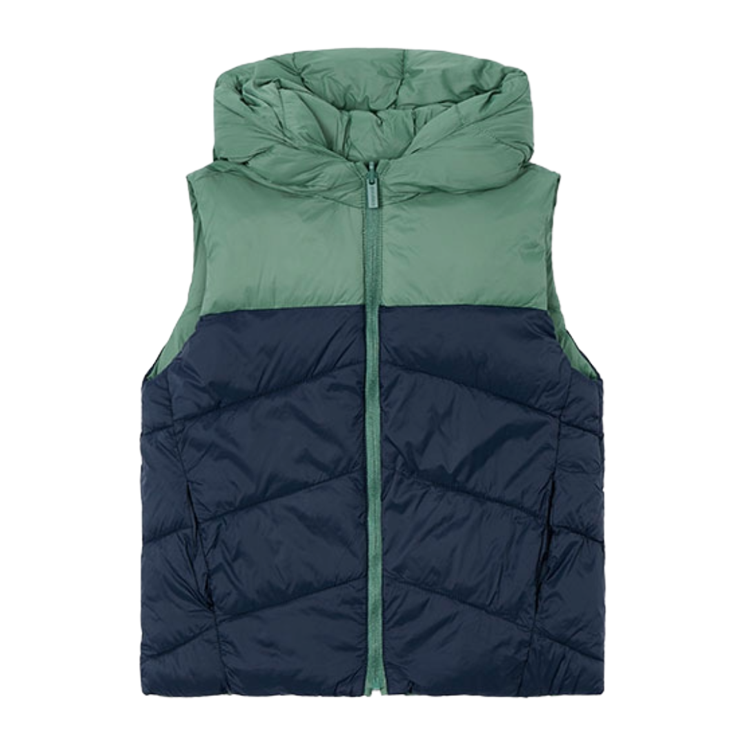 Mayoral Green Reversible Gilet 4382