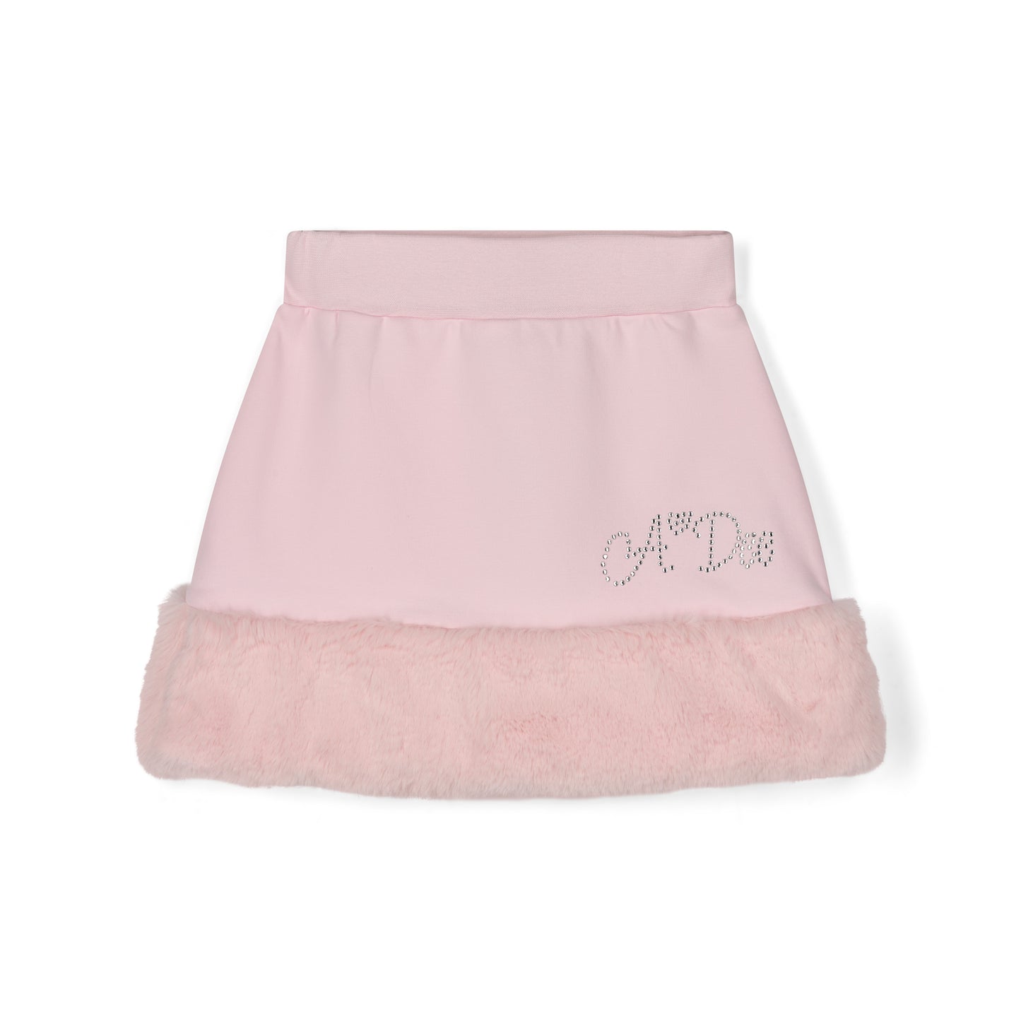 A Dee Andrea Pink Faux Fur Skirt Set