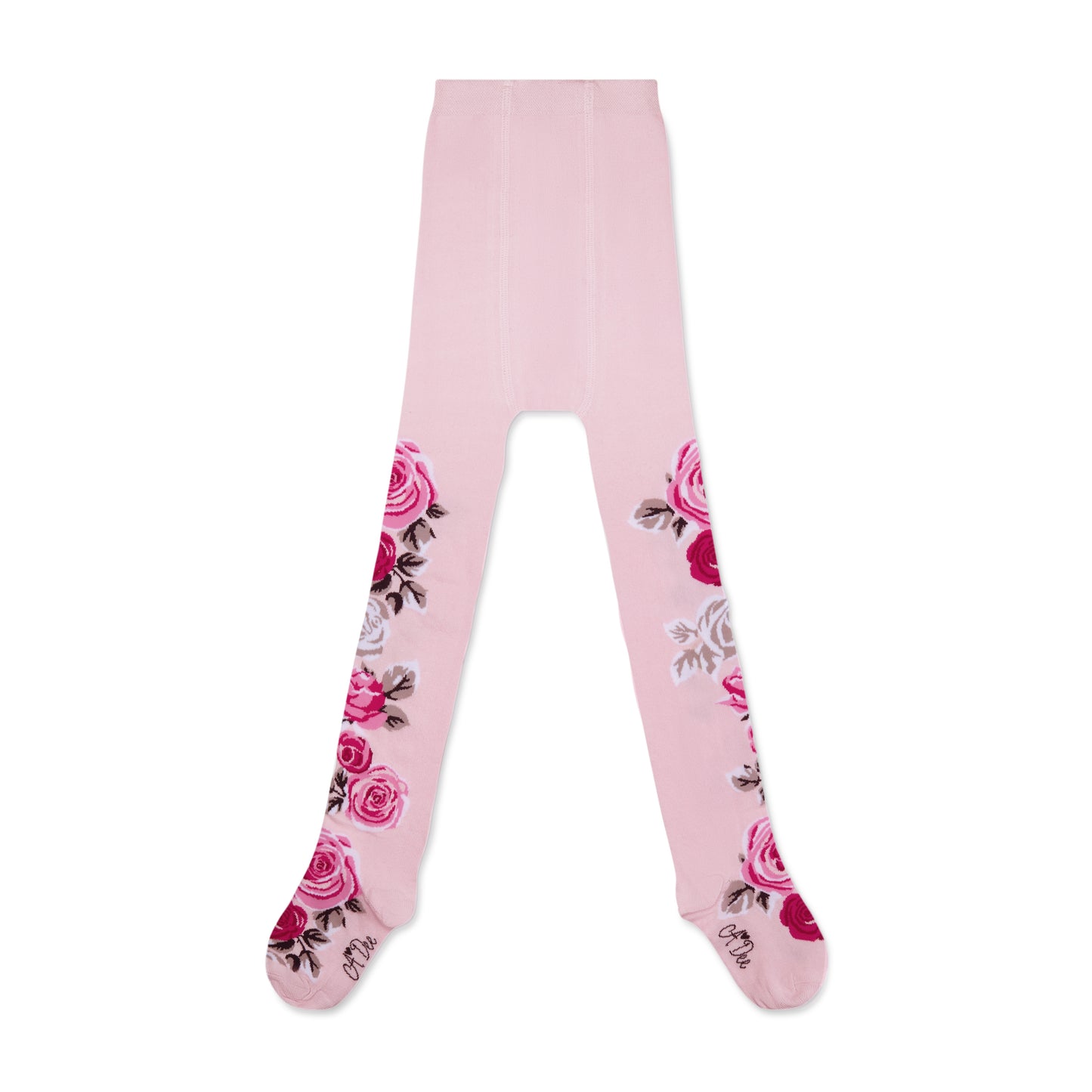 A Dee Ari Pink Rose Print Tights