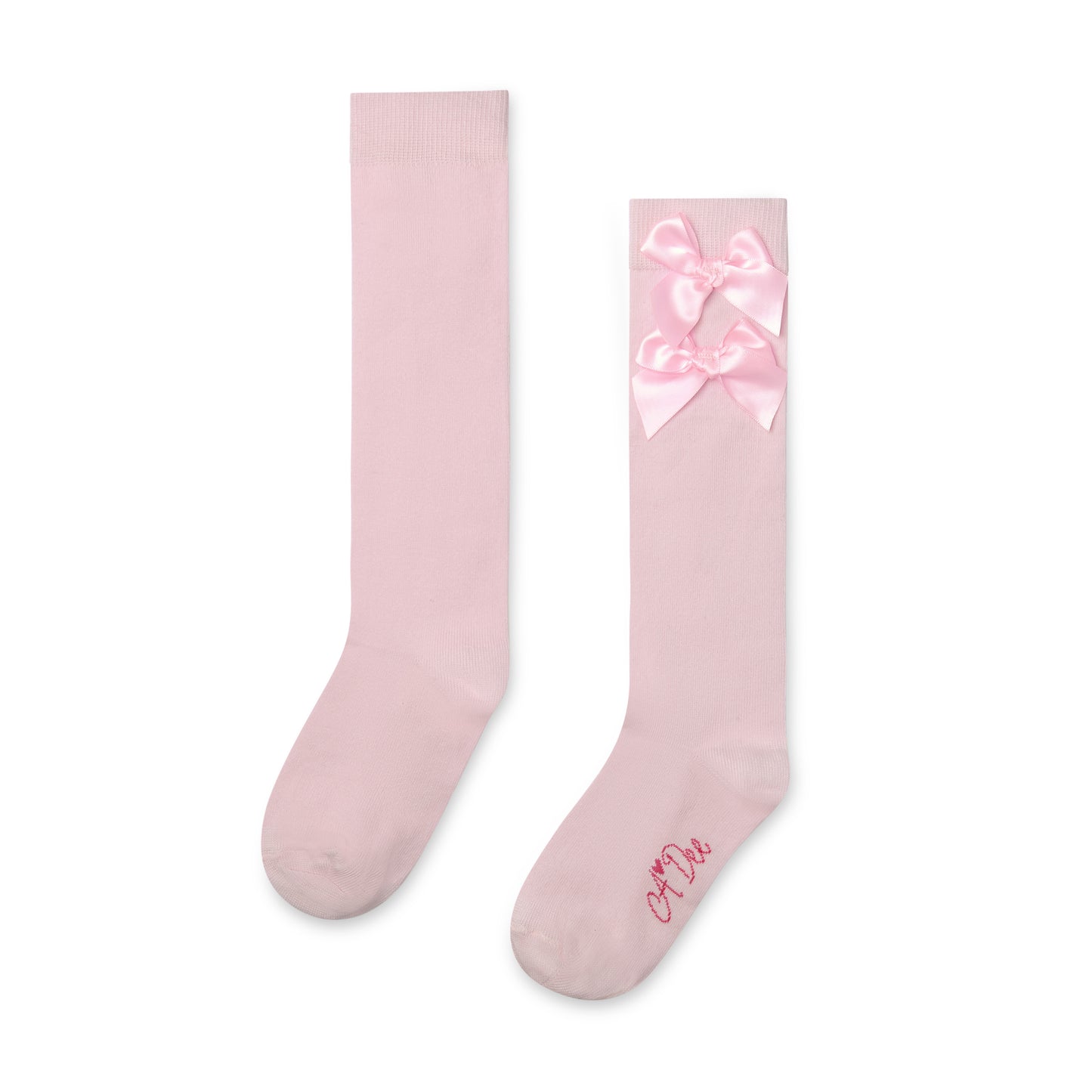 A Dee Ariel Pink Bow Knee Socks
