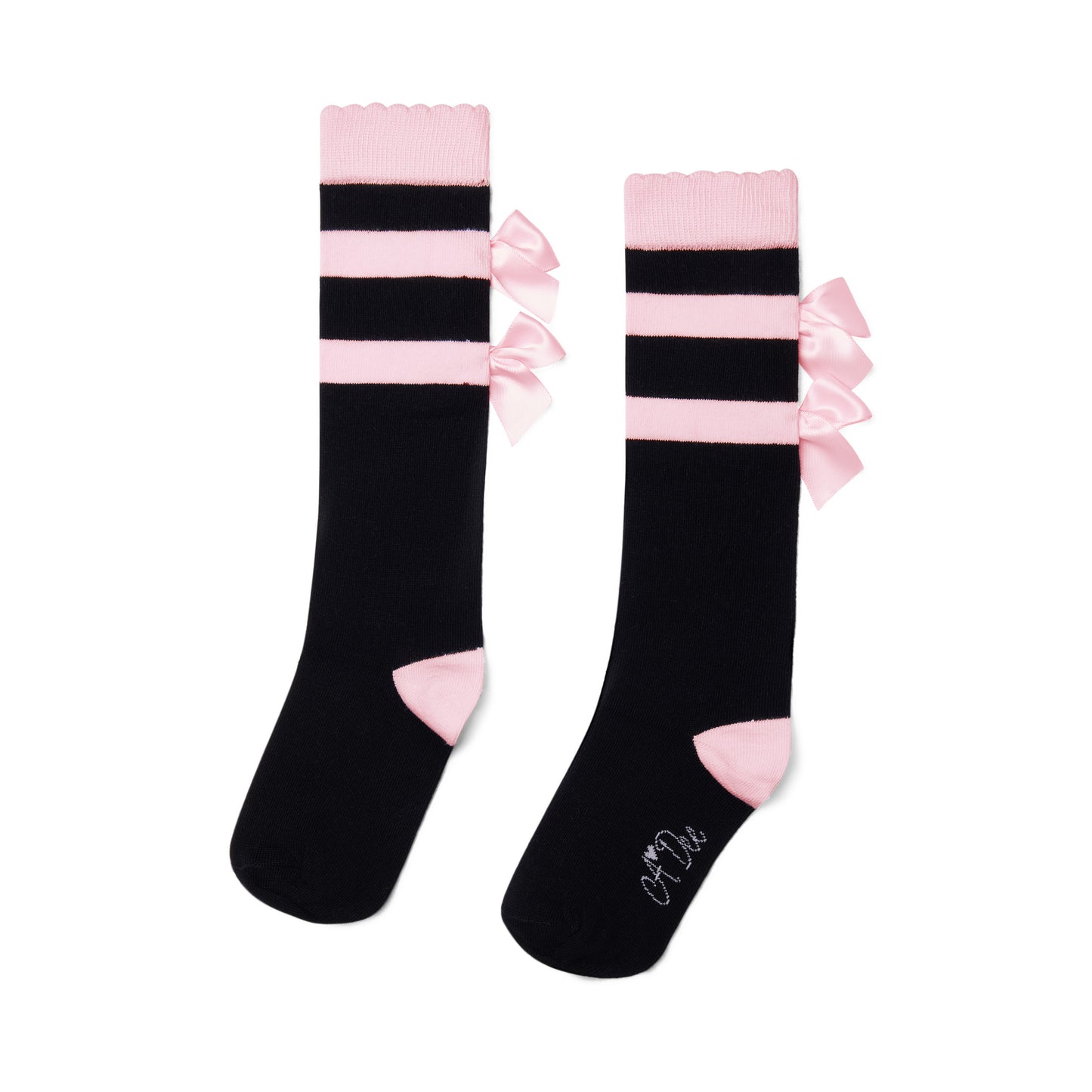 A Dee Astrid Black Bow Knee Socks