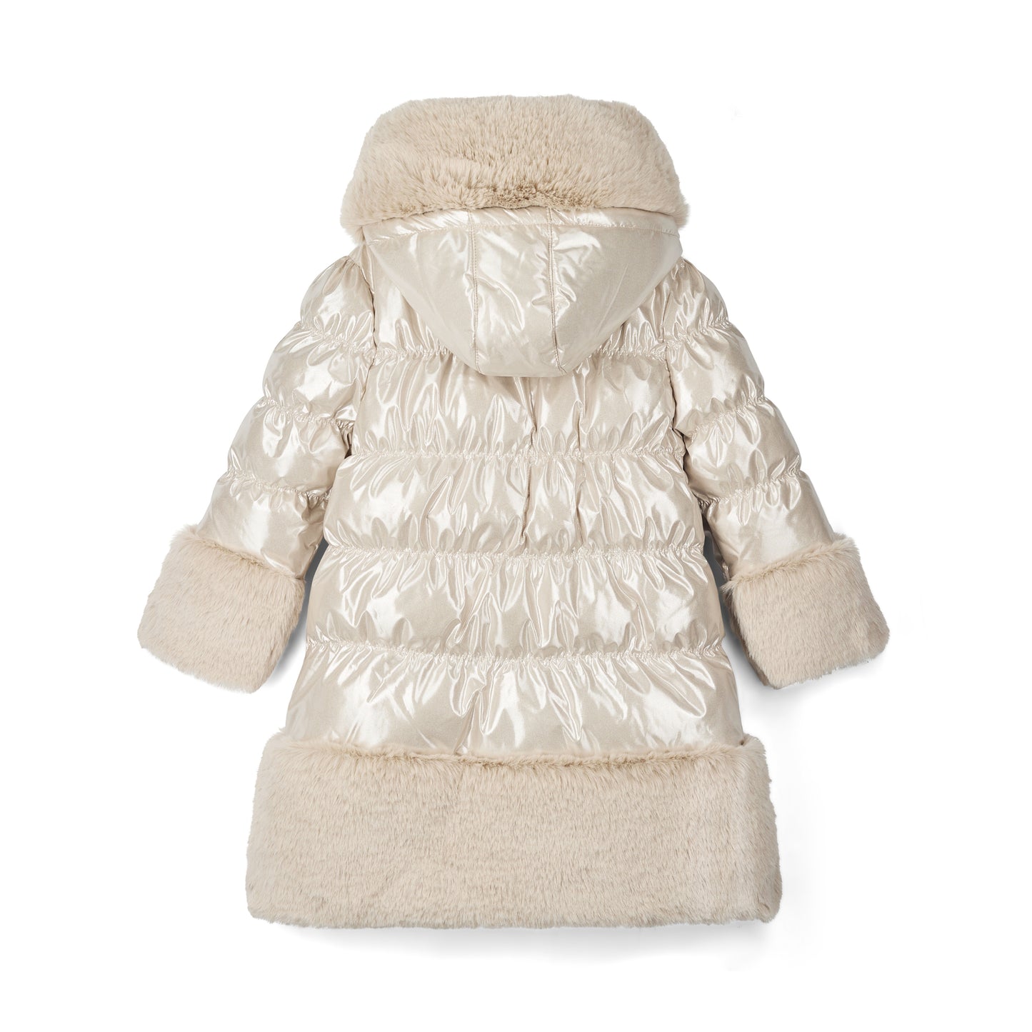 A Dee Aurora Beige Faux Fur Coat