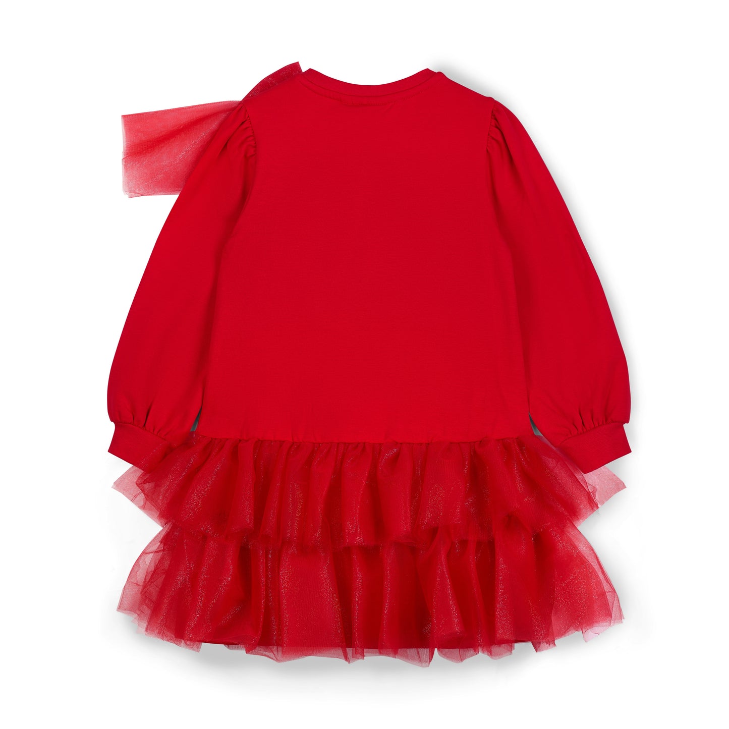 A Dee Brandy Red Tulle Bow Dress