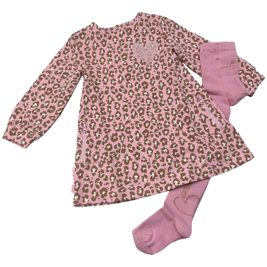 Agatha Ruiz de la Prada Leopard Print Dress & Tights 8240