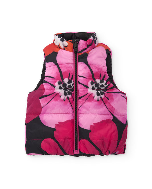 Tuc Tuc Pink Flower Reversible Gilet