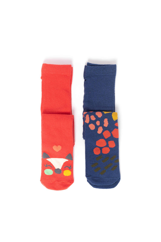 Tuc Tuc Navy Floral 2 Pack Tights
