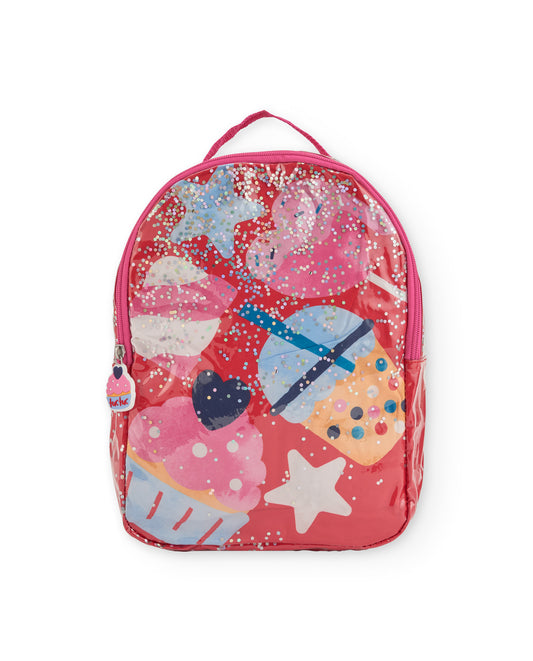 Tuc Tuc Red Glitter Cupcake Backpack