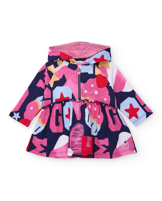 Tuc Tuc Navy Cupcake Hooded Dress