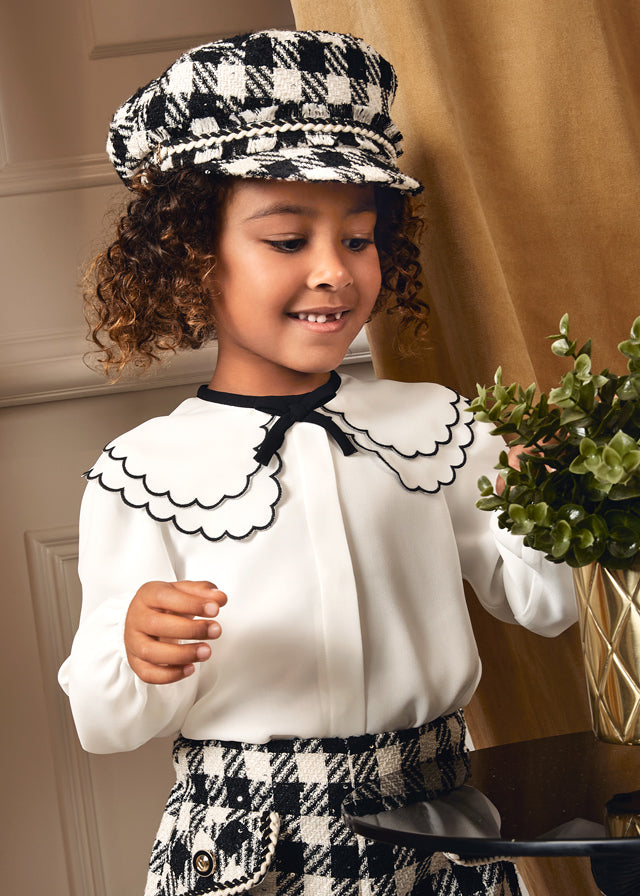 Abel & Lula Black Check Hat