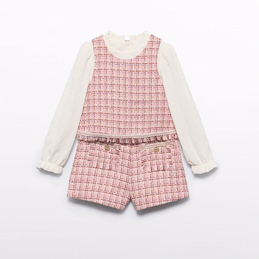 Abel & Lula Petal Tweed Short Set