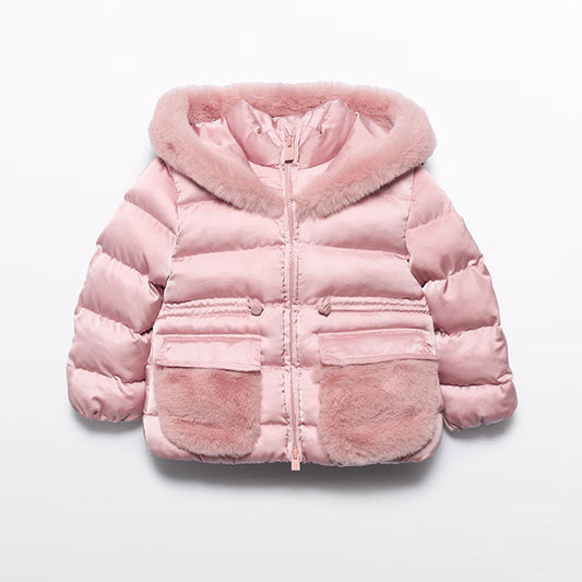 Abel & Lula Petal Satin Hood Coat