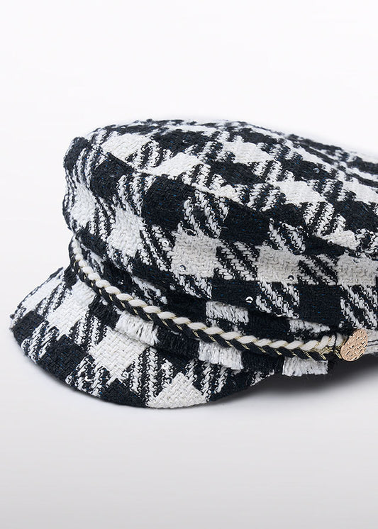 Abel & Lula Black Check Hat
