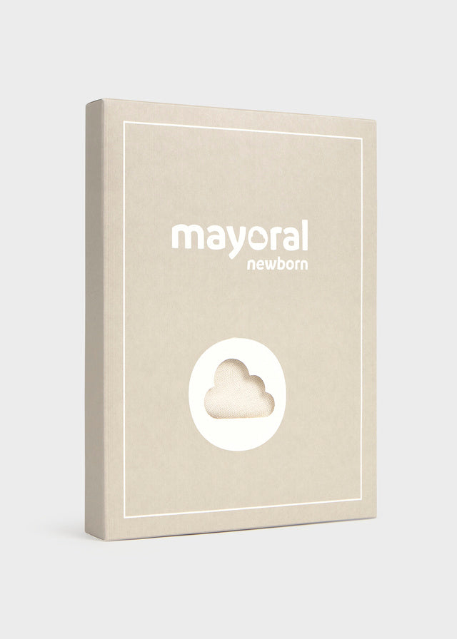 Mayoral Newborn Cream Ribbed 3pc Gift Set 2511