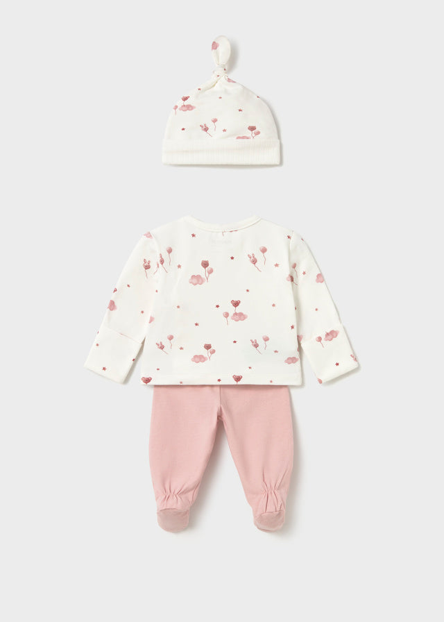 Mayoral Newborn Pink Teddy 3pc Gift Set 2517