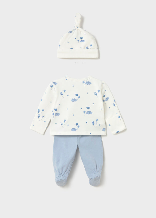 Mayoral Newborn Blue Teddy 3pc Gift Set 2517