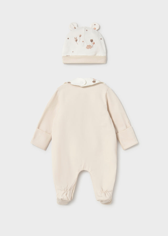 Mayoral Newborn Neutral Babygrow Hat & Bib 2748