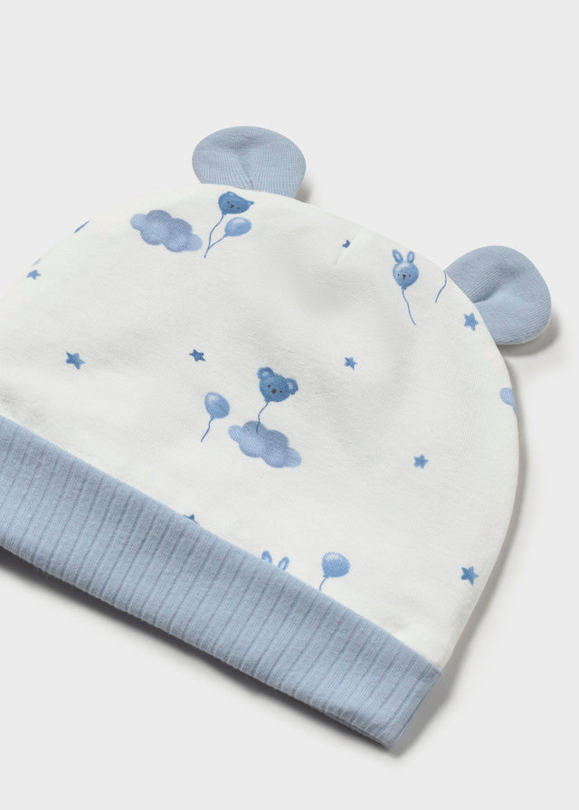 Mayoral Newborn Blue Babygrow Hat & Bib 2748