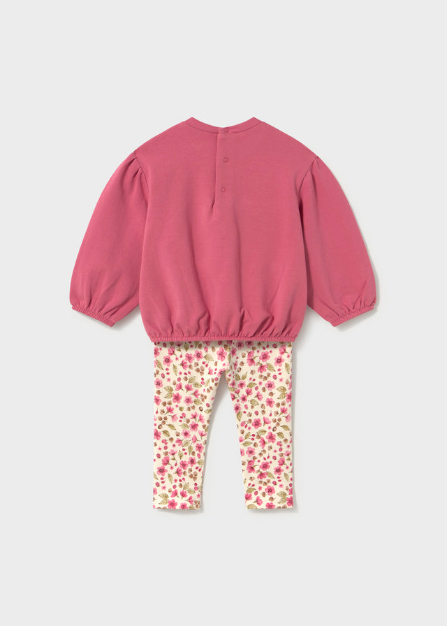 Mayoral Baby Girls Pink Floral Sweater Set