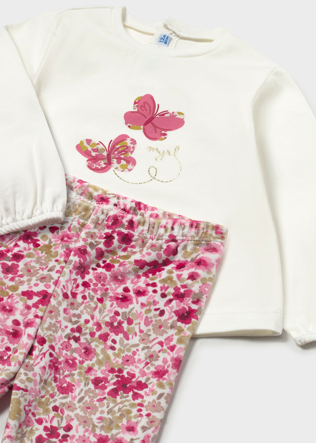 Mayoral Baby Girls Floral 3pc Legging Set