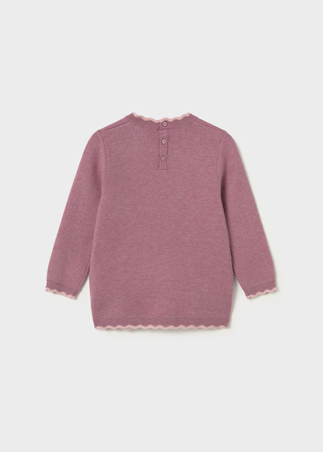 Mayoral Baby Girls Mauve Flower Knit Dress