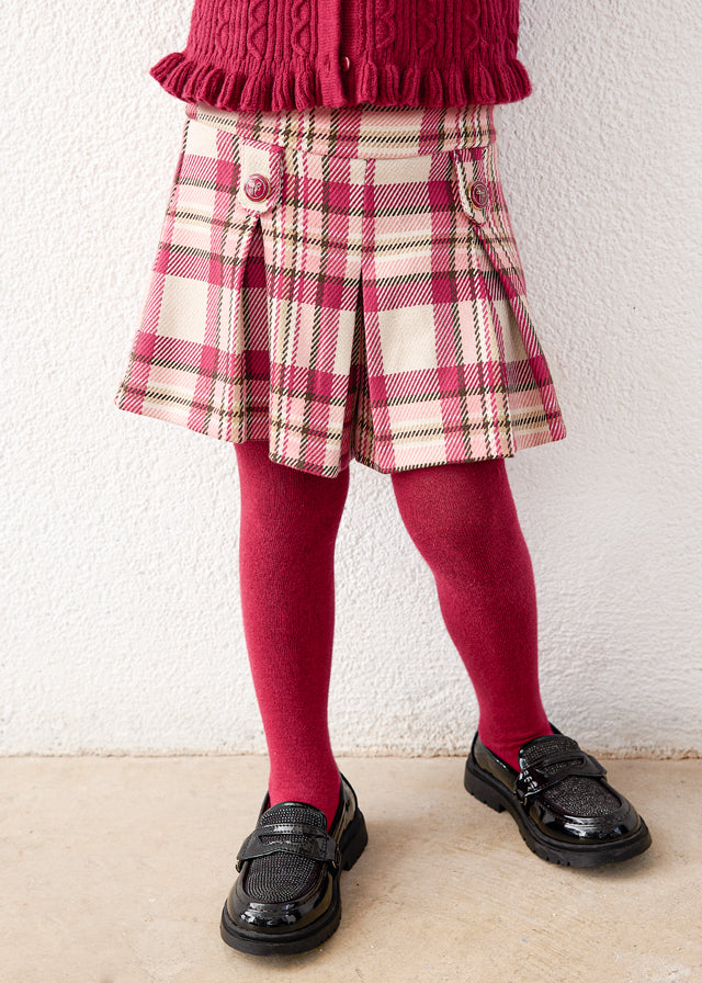 Mayoral Red Tartan Skort Set