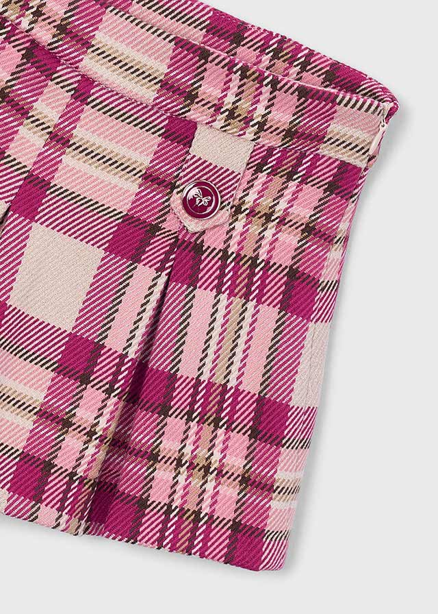 Mayoral Red Tartan Skort Set