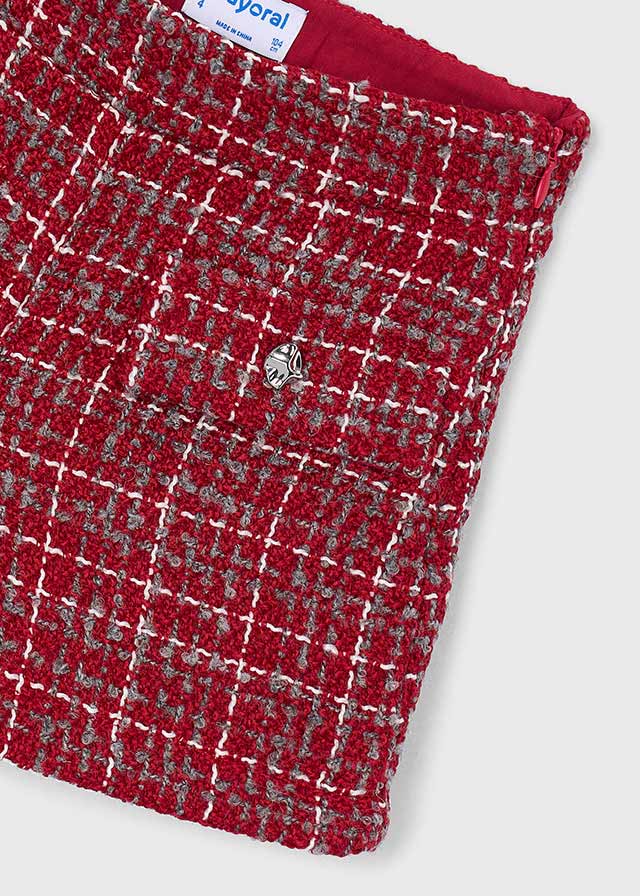 Mayoral Red Tweed Short Set