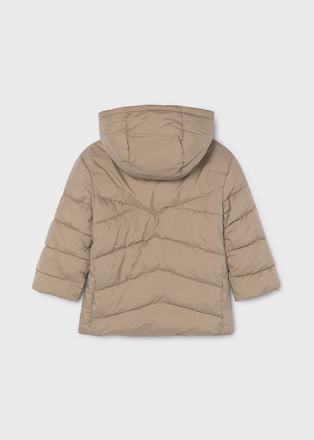 Mayoral Stone Beige Long Padded Coat