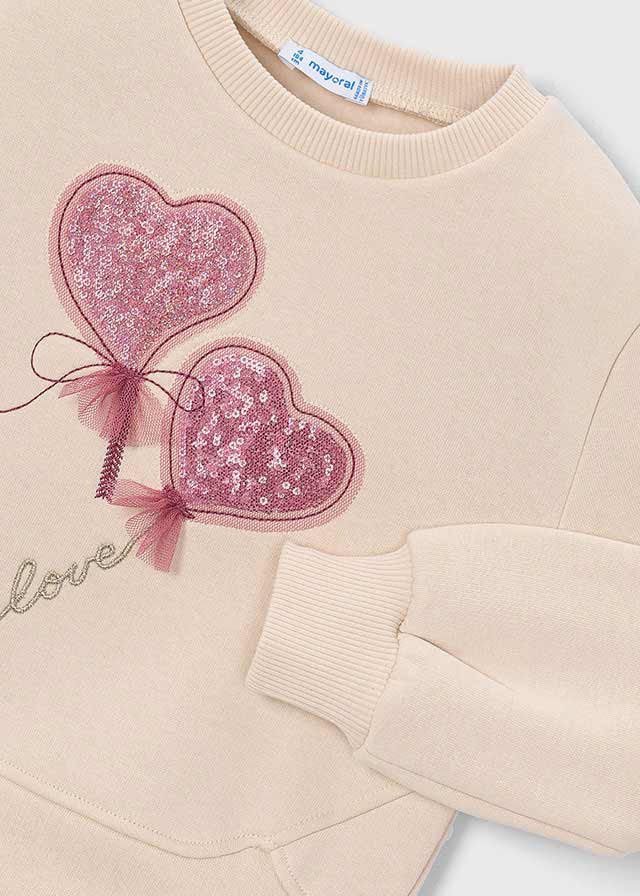 Mayoral Mauve Heart Sequin Legging Set