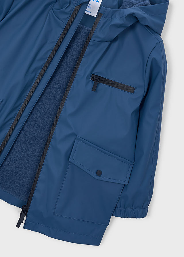 Mayoral Dark Blue Hooded Raincoat