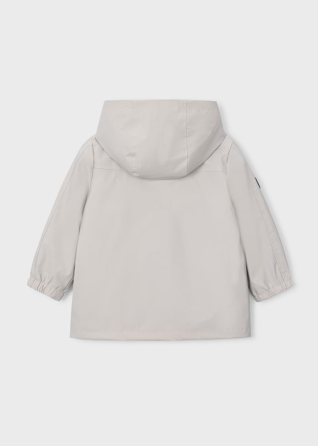 Mayoral Light Grey Hooded Raincoat