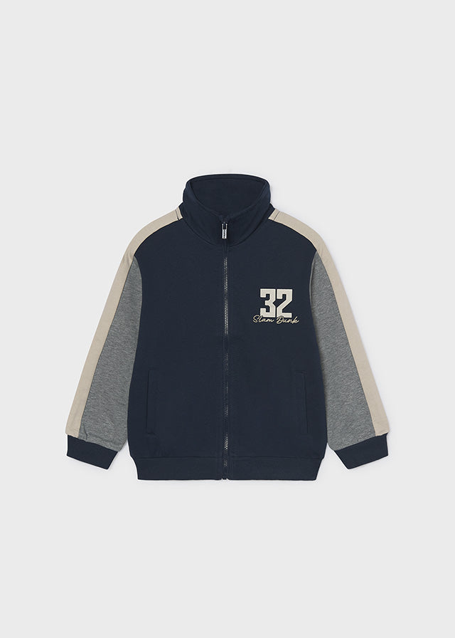 Mayoral Navy & Grey 4pc Zip Tracksuit
