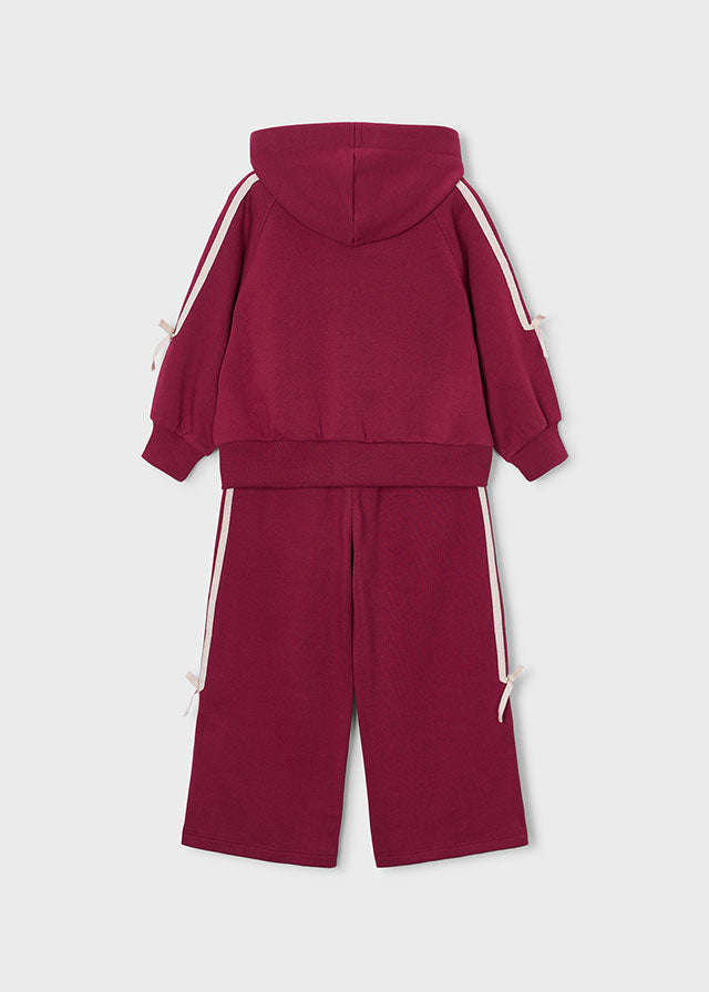 Mayoral Burgundy Bow Cherry 3pc Tracksuit