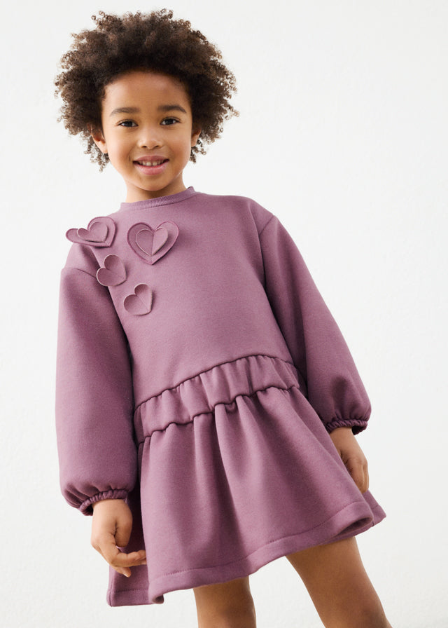 Mayoral Mauve Heart Frill Dress